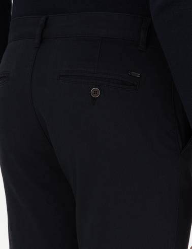 Siyah Slim Fit Kanvas Pantolon