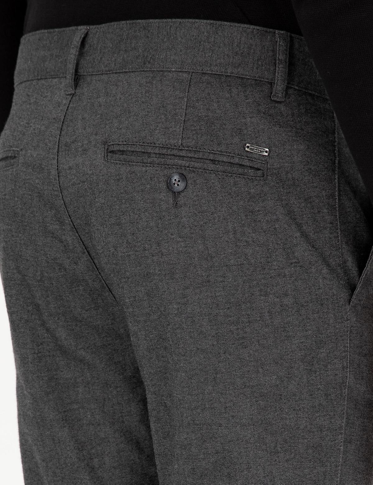 Gri Slim Fit Kanvas Pantolon - 50299539022