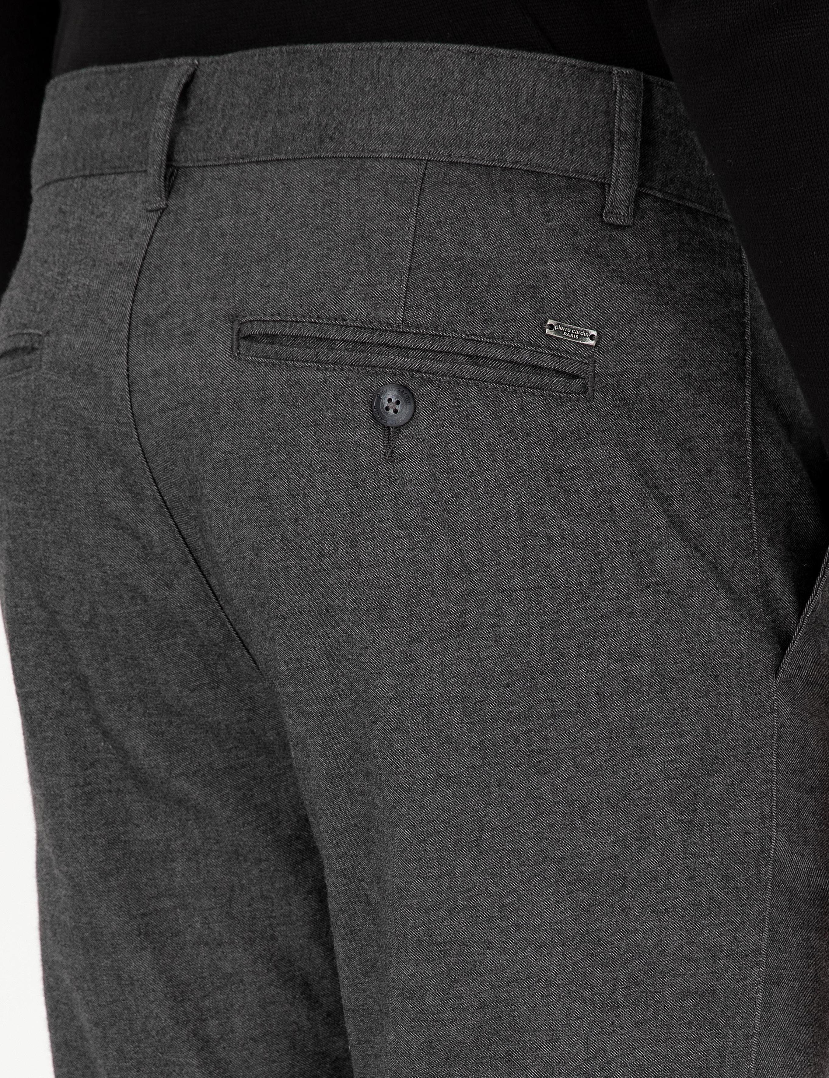 Gri Slim Fit Kanvas Pantolon