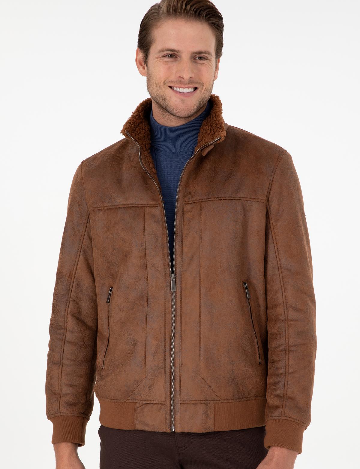 Taba Kürk Detaylı Ceket - 50300557004