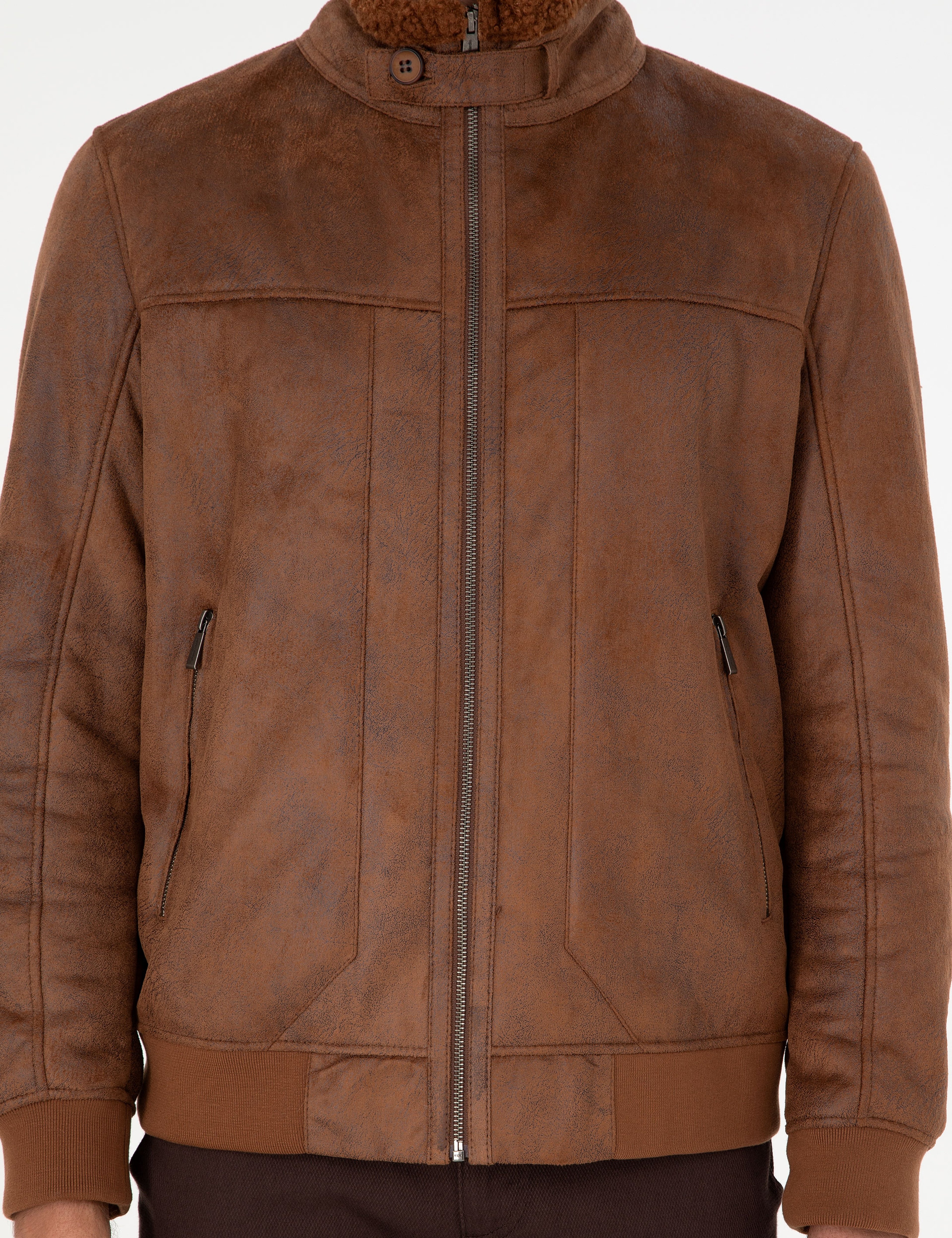 Taba Kürk Detaylı Ceket - Image 7