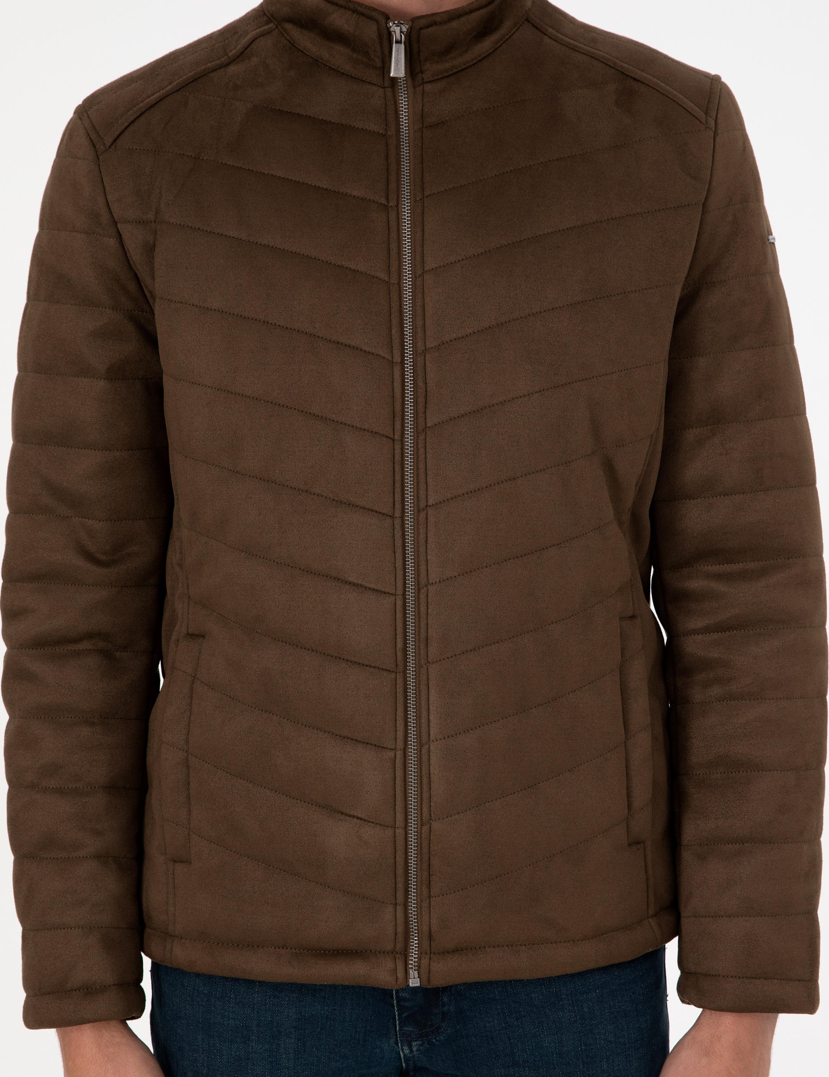 Haki Suni Deri Ceket