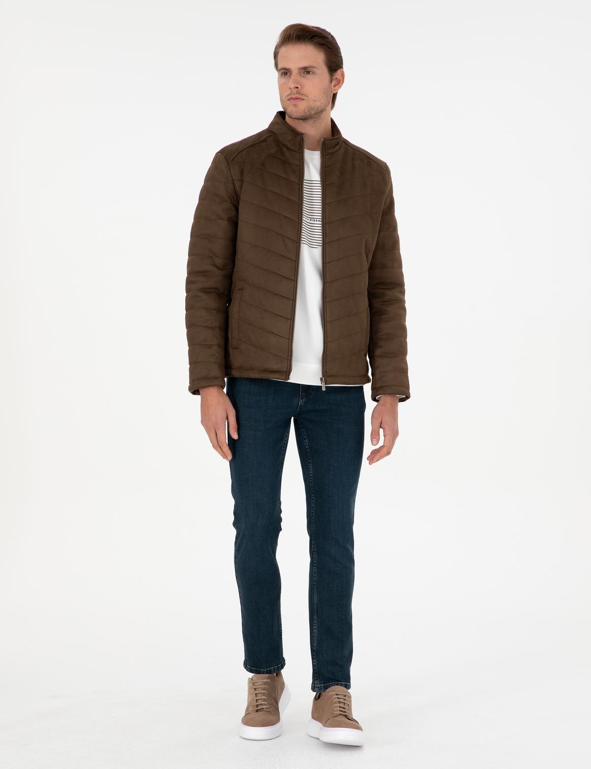 Haki Suni Deri Ceket - 50300519028