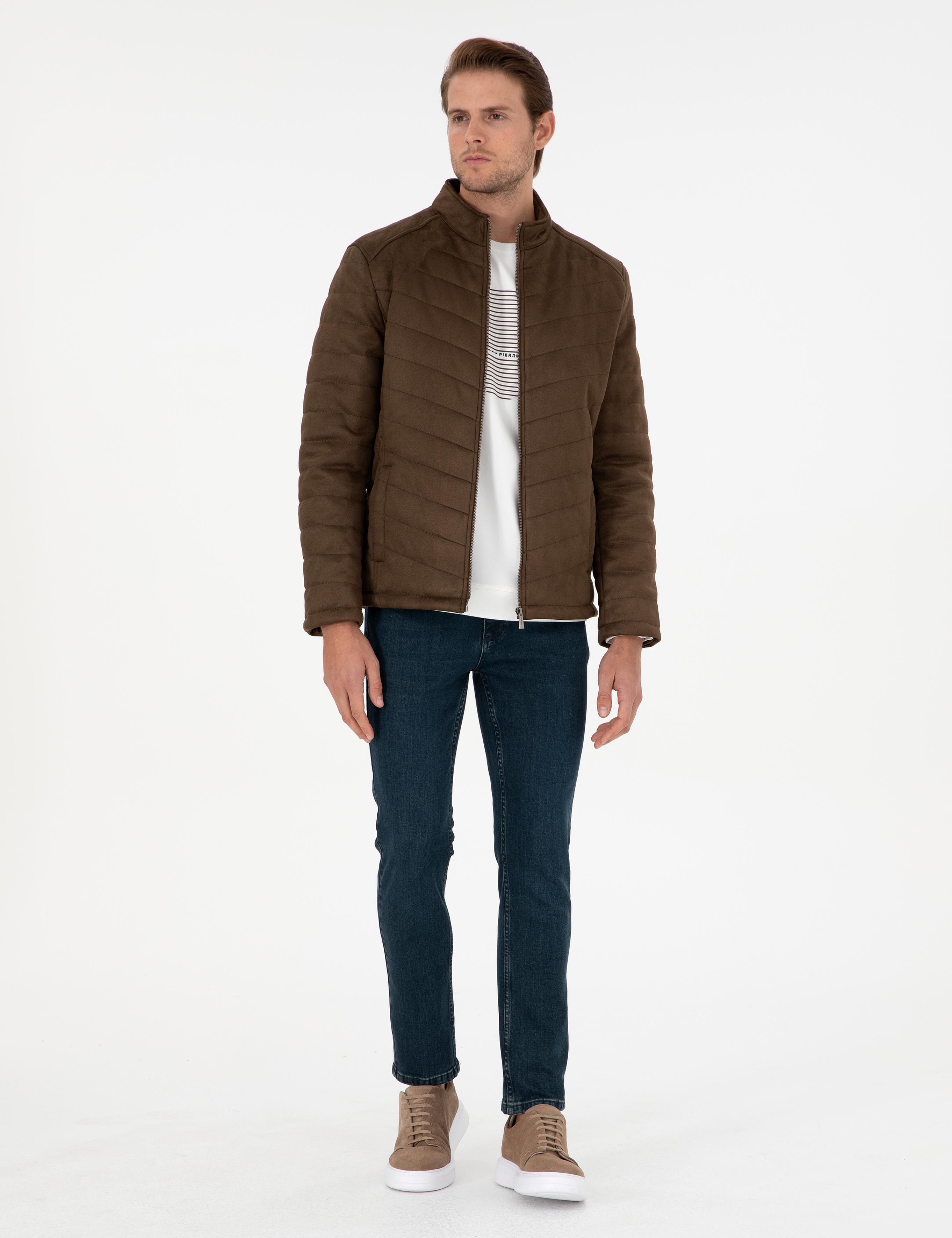 Haki Suni Deri Ceket