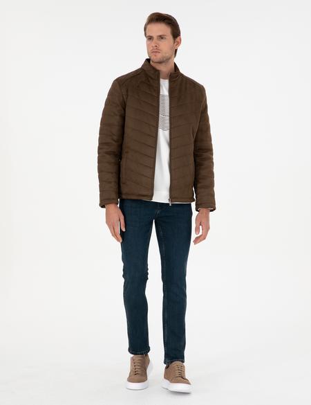 Haki Suni Deri Ceket - 50300519028