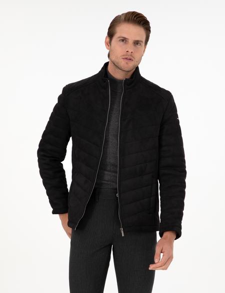 Siyah Suni Deri Ceket - 50300519007