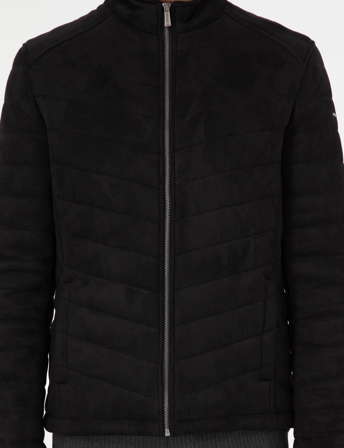 Siyah Suni Deri Ceket - 50300519007