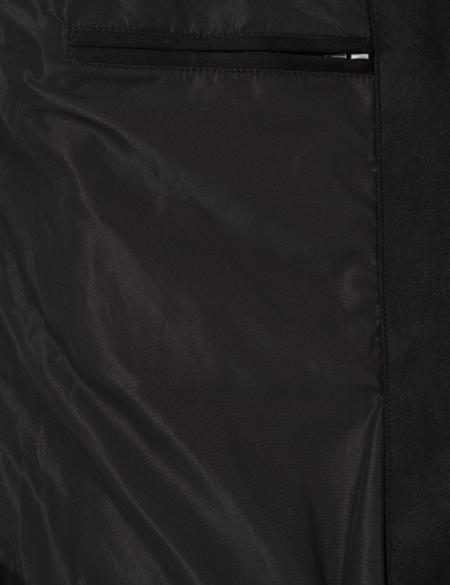 Siyah Suni Deri Ceket - 50300519007