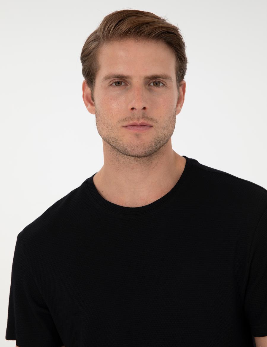 Siyah Slim Fit Basic Tişört