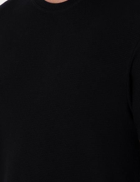 Siyah Slim Fit Basic Tişört - 50280967023