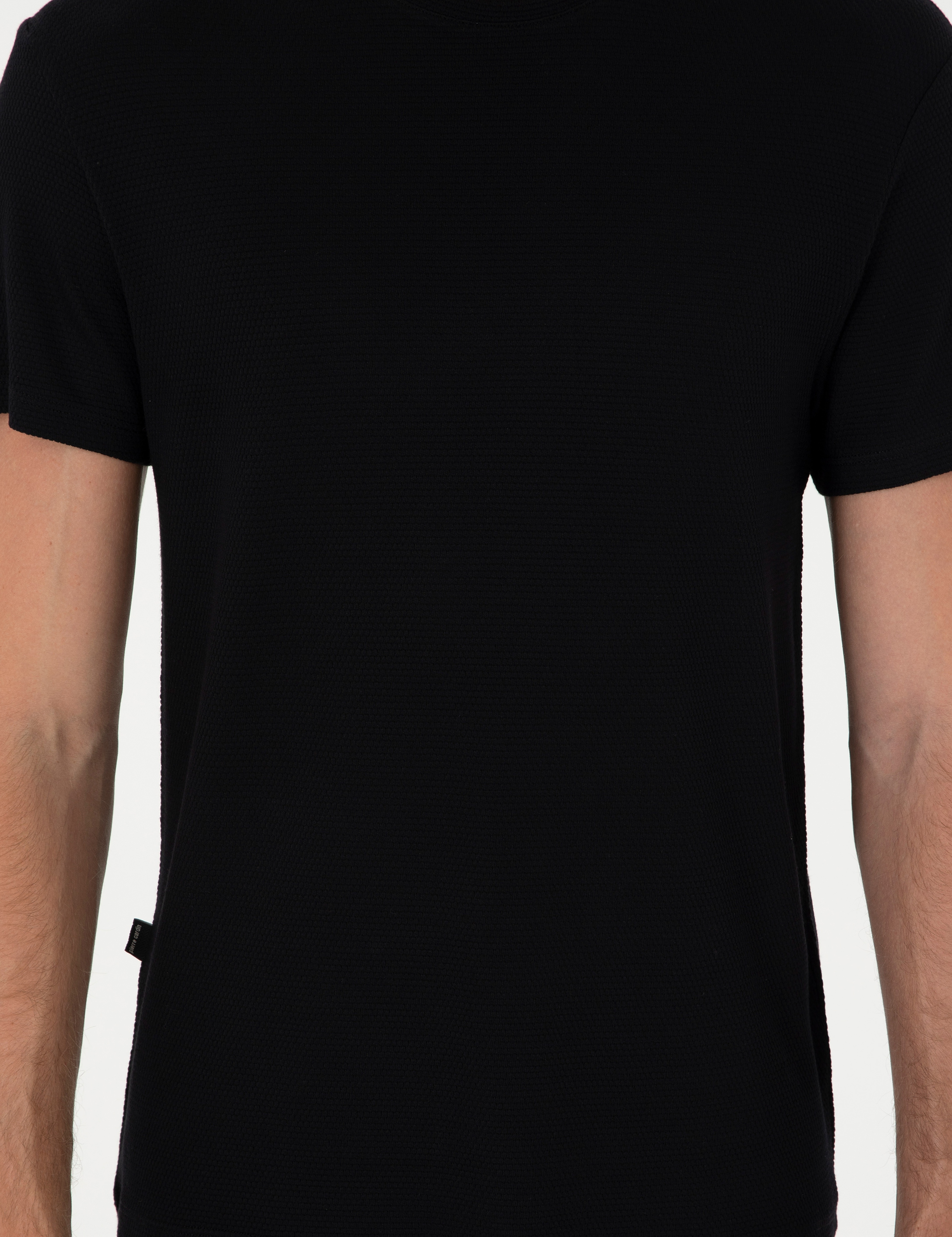 Siyah Slim Fit Bisiklet Yaka Basic Tişört