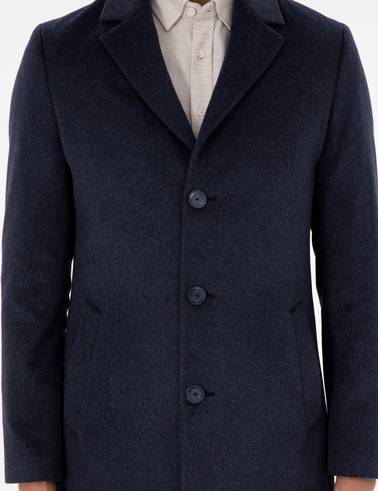 İndigo Ex. Slim Fit Kaşe Kaban
