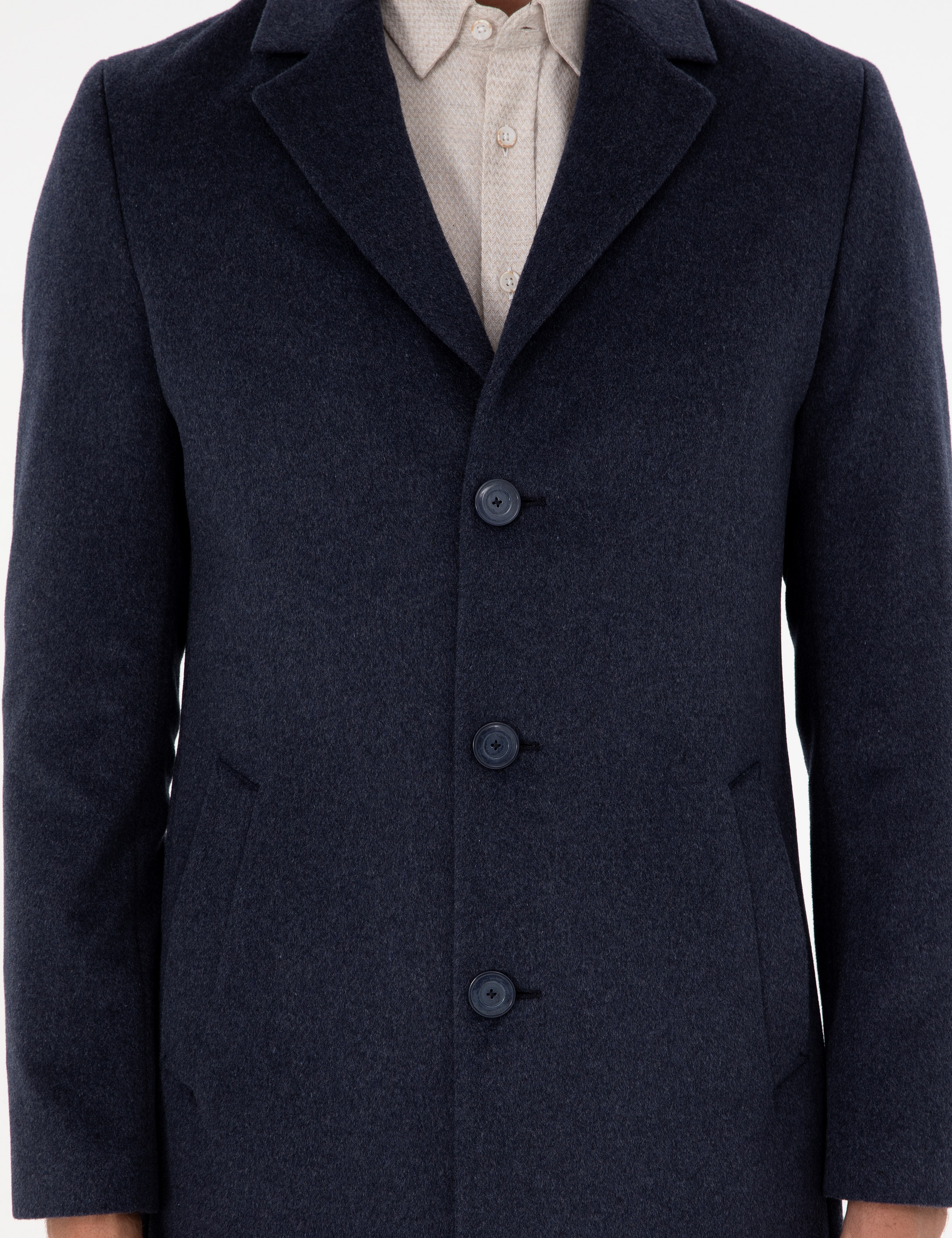 İndigo Ex. Slim Fit Kaşe Kaban