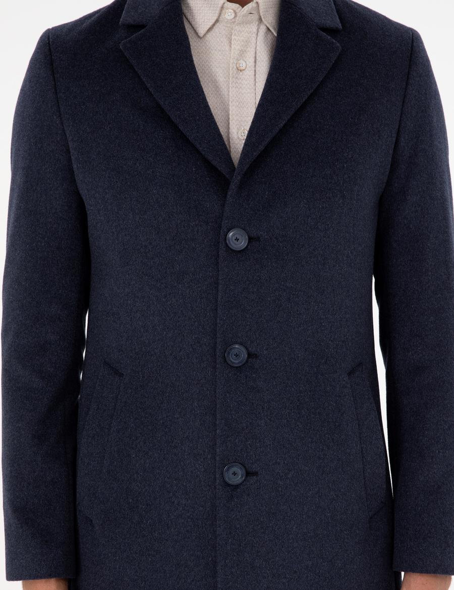 İndigo Ex. Slim Fit Kaşe Kaban