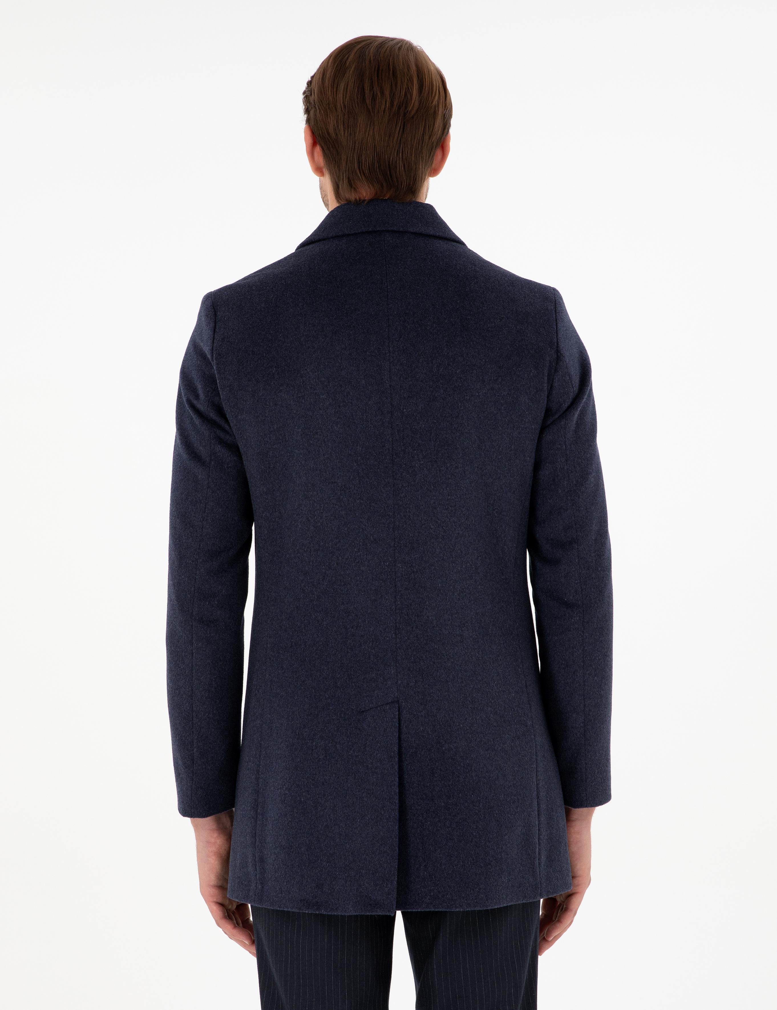 İndigo Ex. Slim Fit Kaşe Kaban