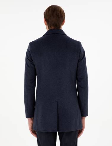 İndigo Ex. Slim Fit Kaşe Kaban