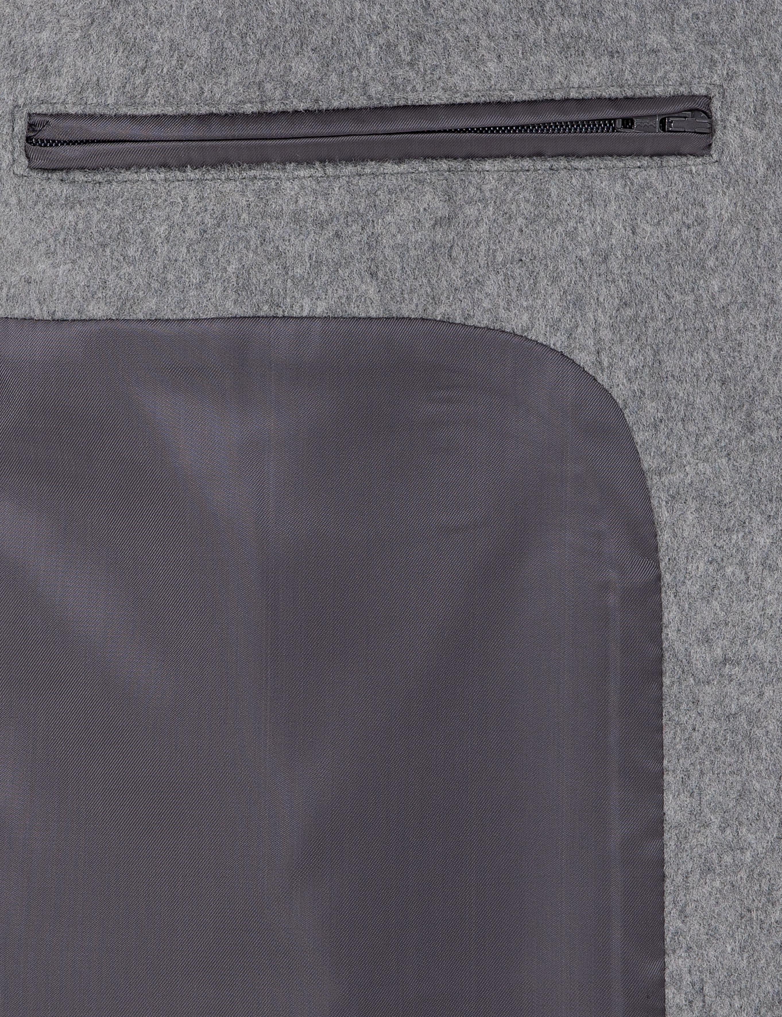 Açık Gri Ex. Slim Fit Kaşe Kaban