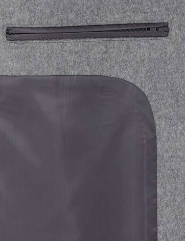 Açık Gri Ex. Slim Fit Kaşe Kaban
