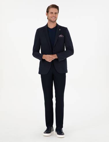 Lacivert Slim Fit Kumaş Pantolon