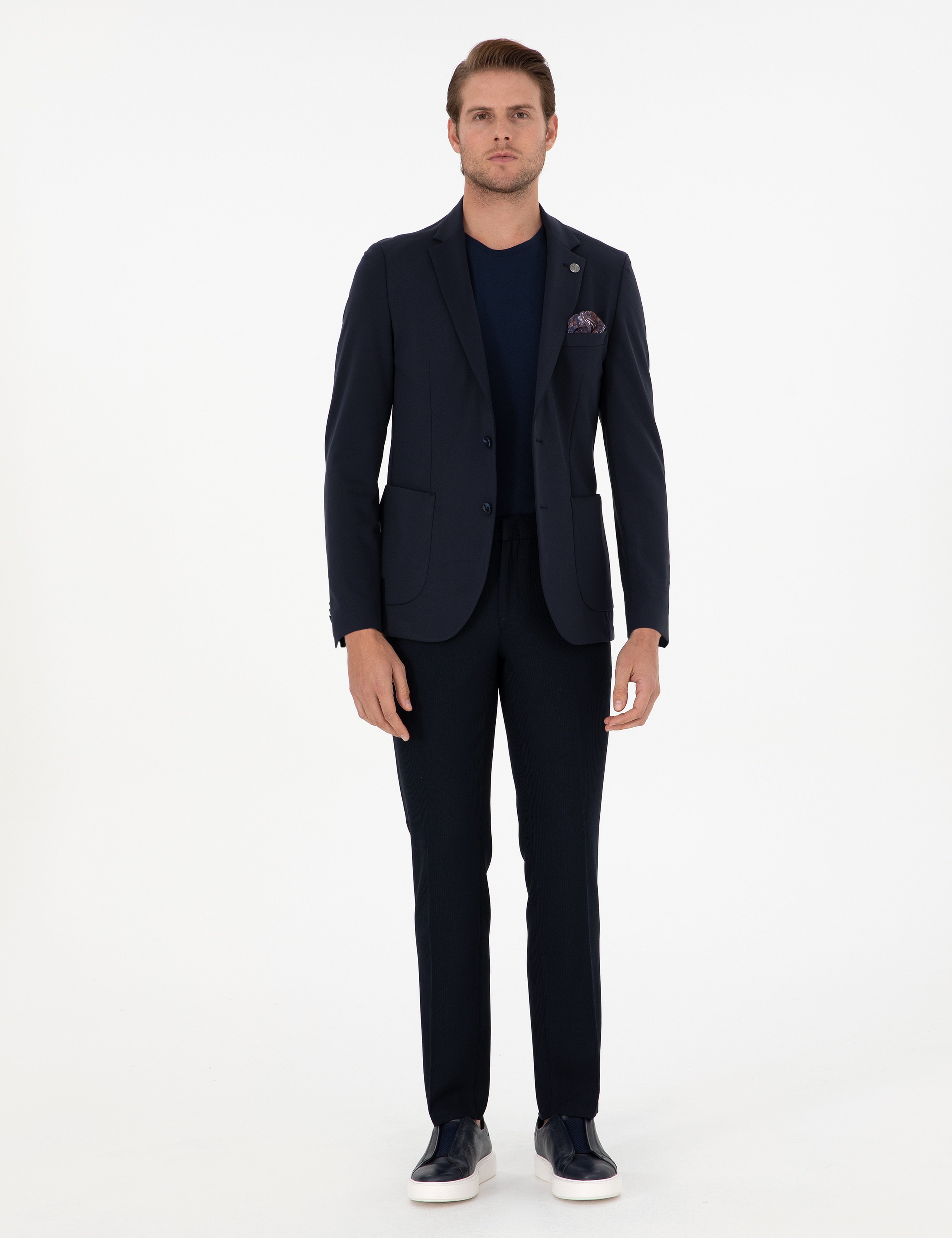 Lacivert Slim Fit Kumaş Pantolon