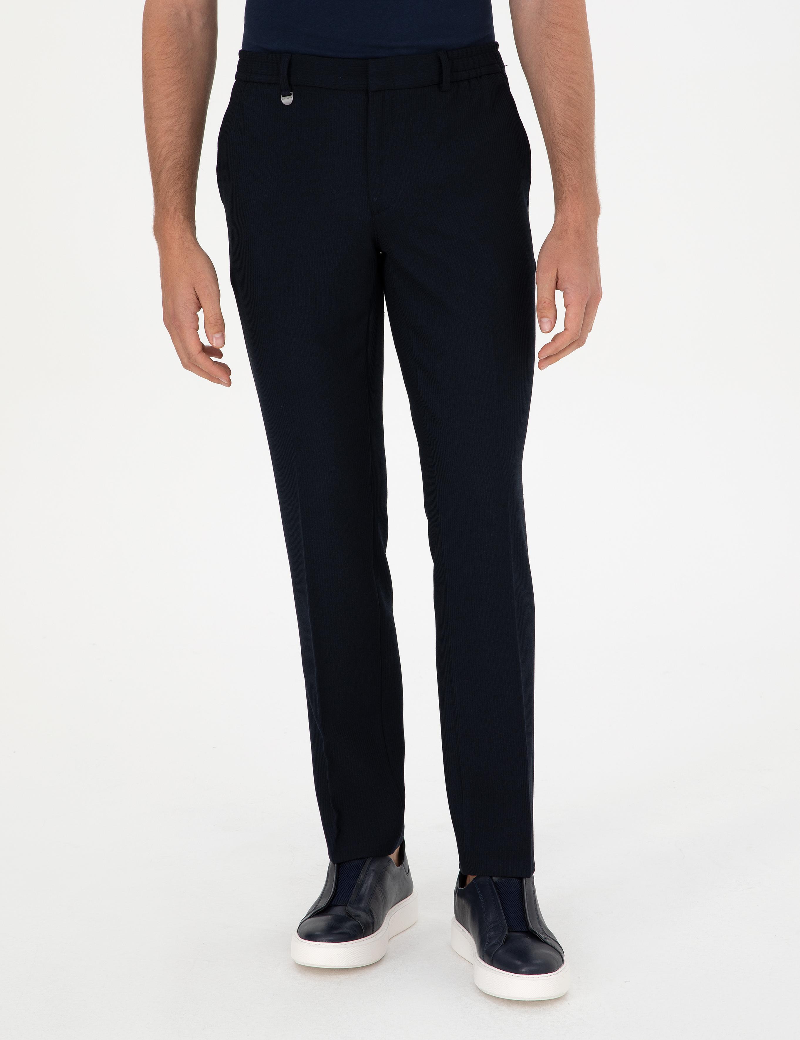 Lacivert Slim Fit Kumaş Pantolon