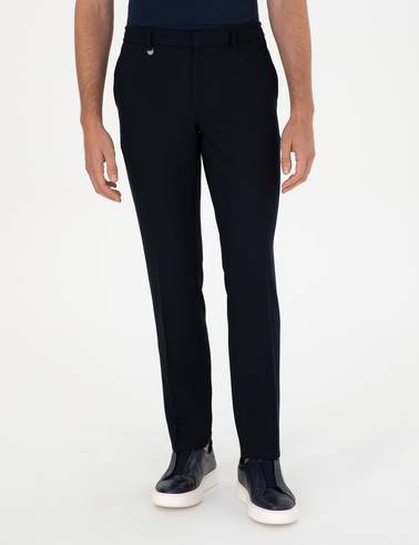 Lacivert Slim Fit Kumaş Pantolon