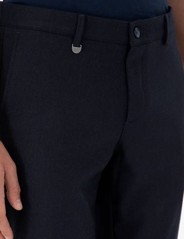 Lacivert Slim Fit Kumaş Pantolon