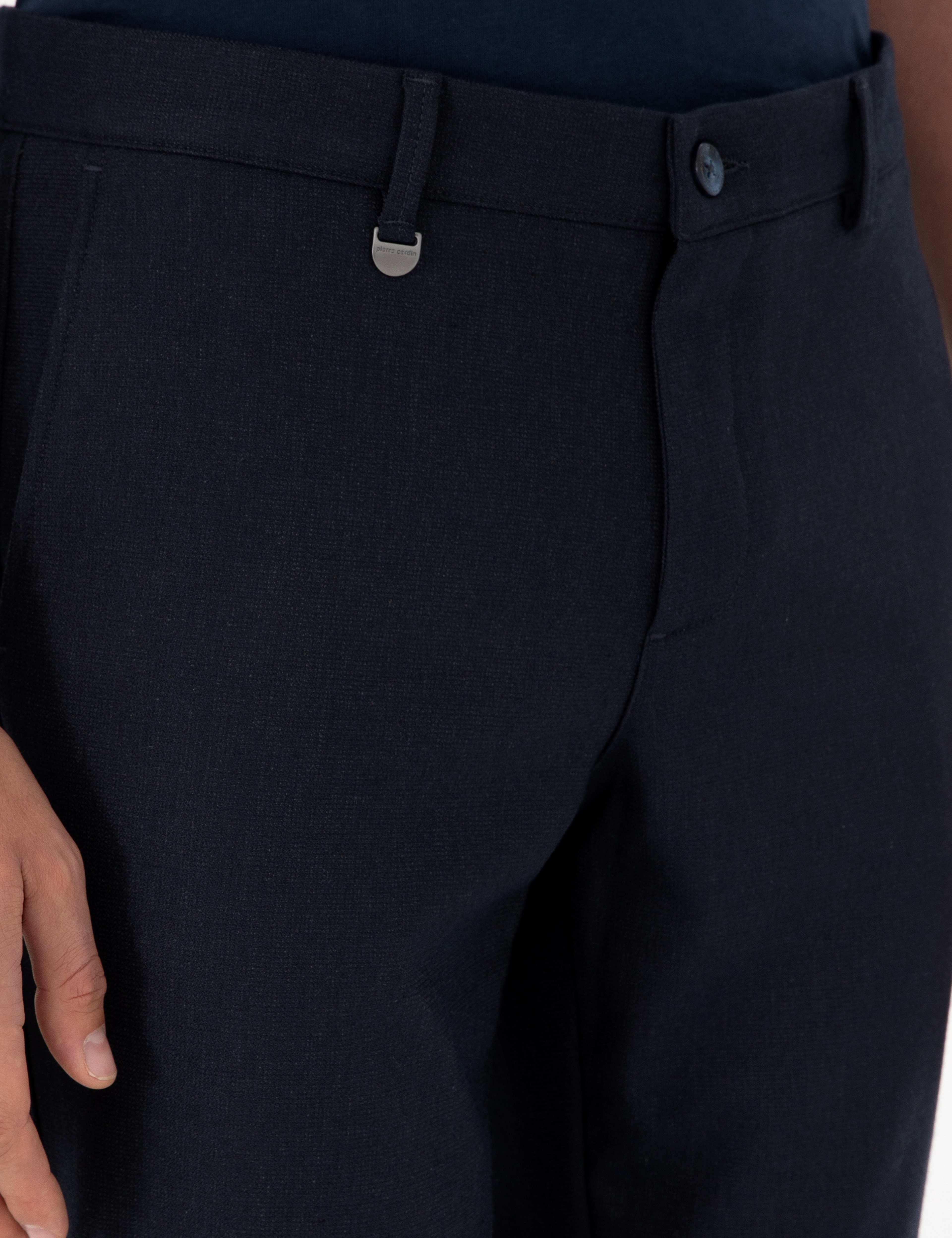 Lacivert Slim Fit Kumaş Pantolon - Image 5