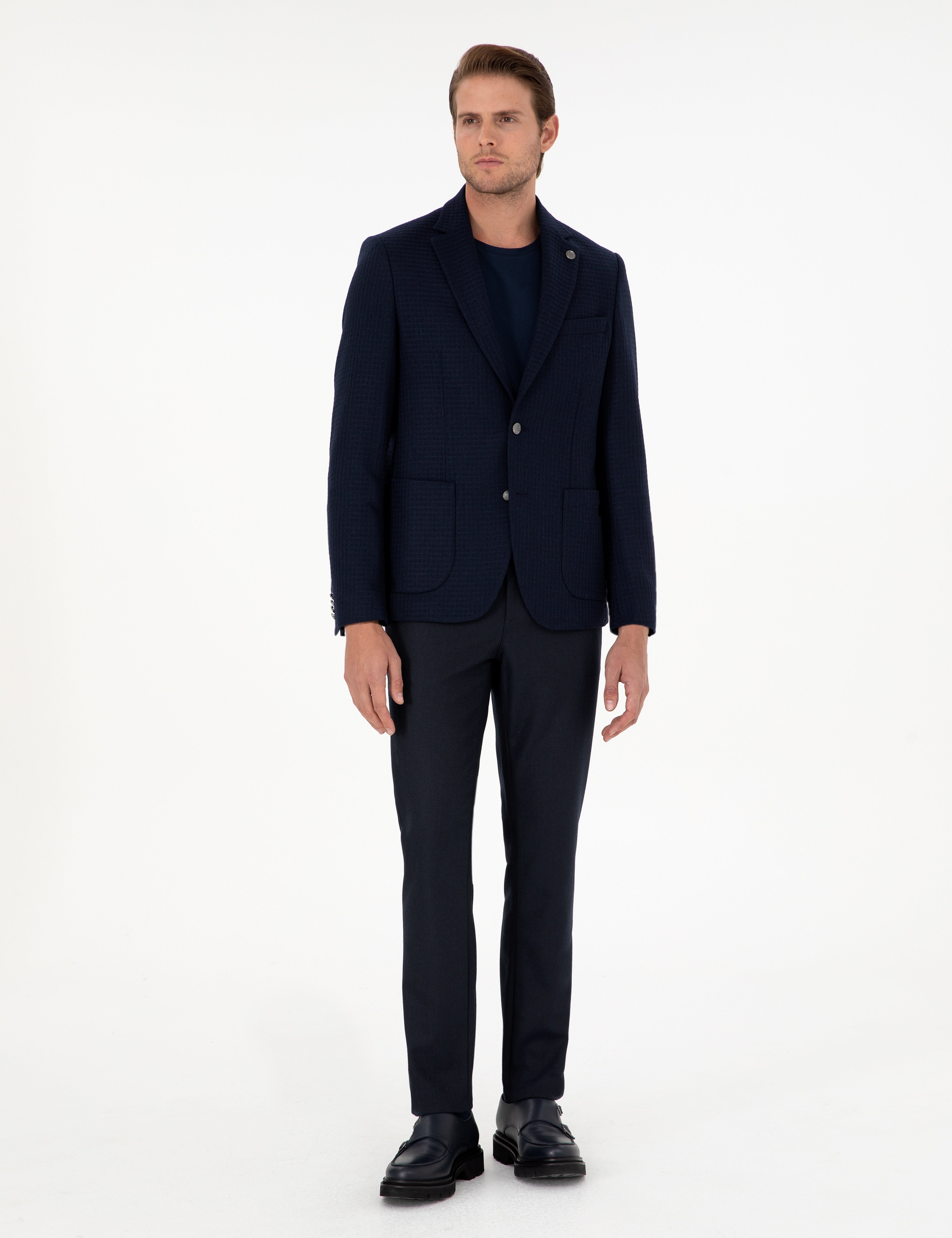Lacivert Slim Fit Kumaş Pantolon - Image 1
