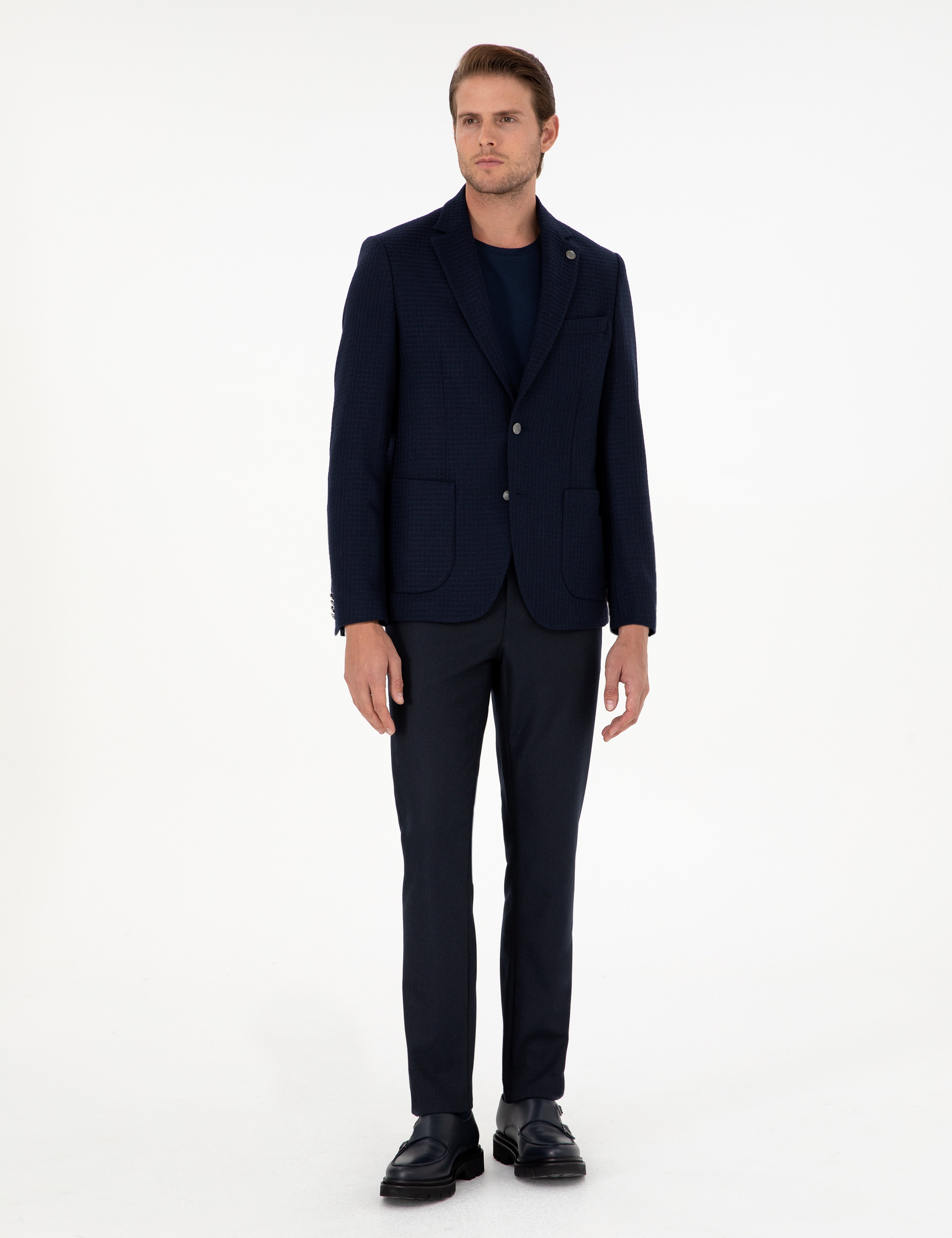 Lacivert Slim Fit Kumaş Pantolon