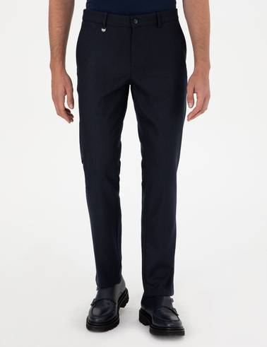 Lacivert Slim Fit Kumaş Pantolon