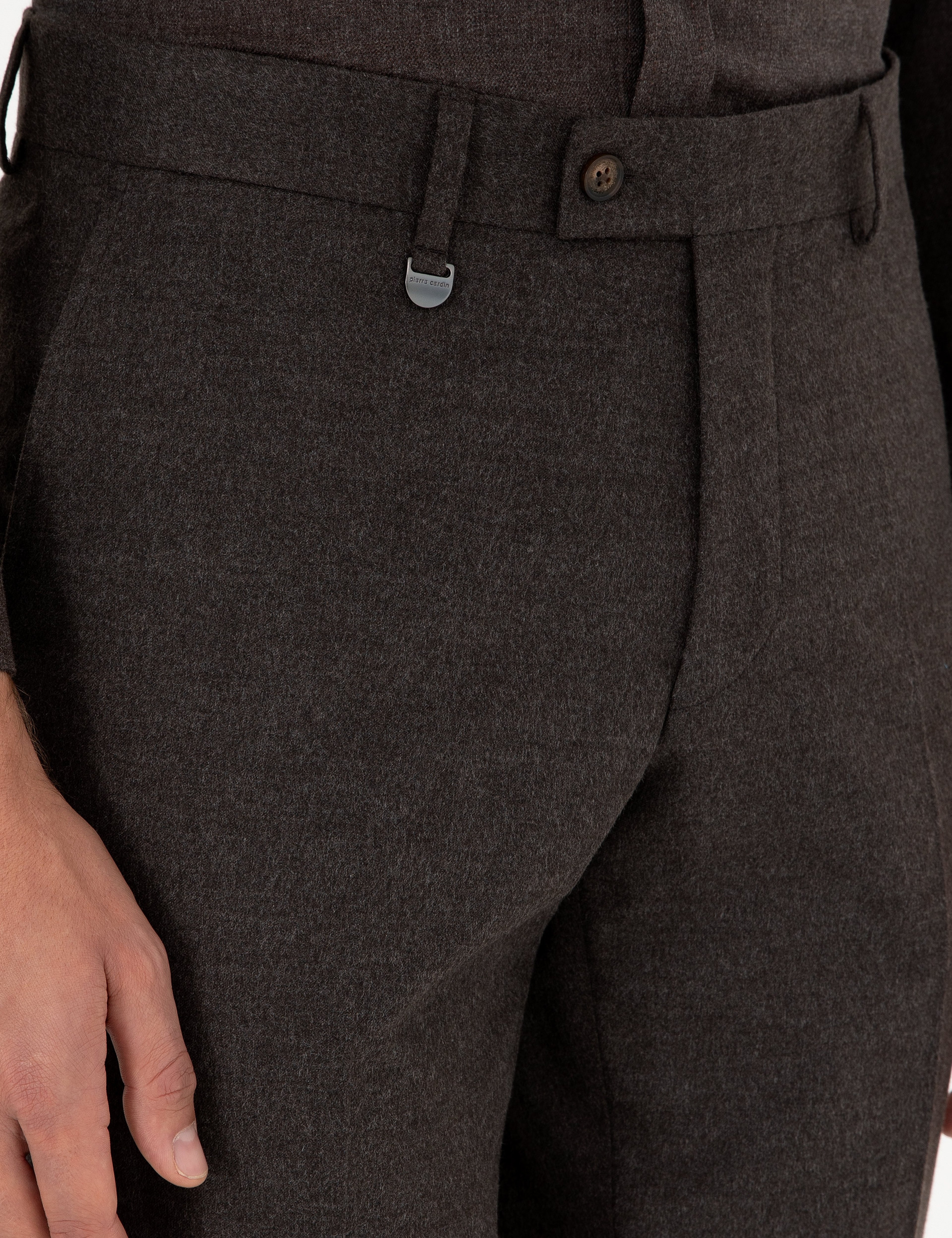 Kahverengi Slim Fit Kumaş Pantolon - Image 5