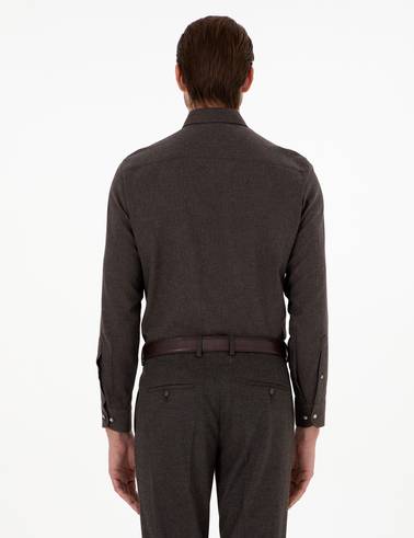 Kahverengi Slim Fit Kumaş Pantolon