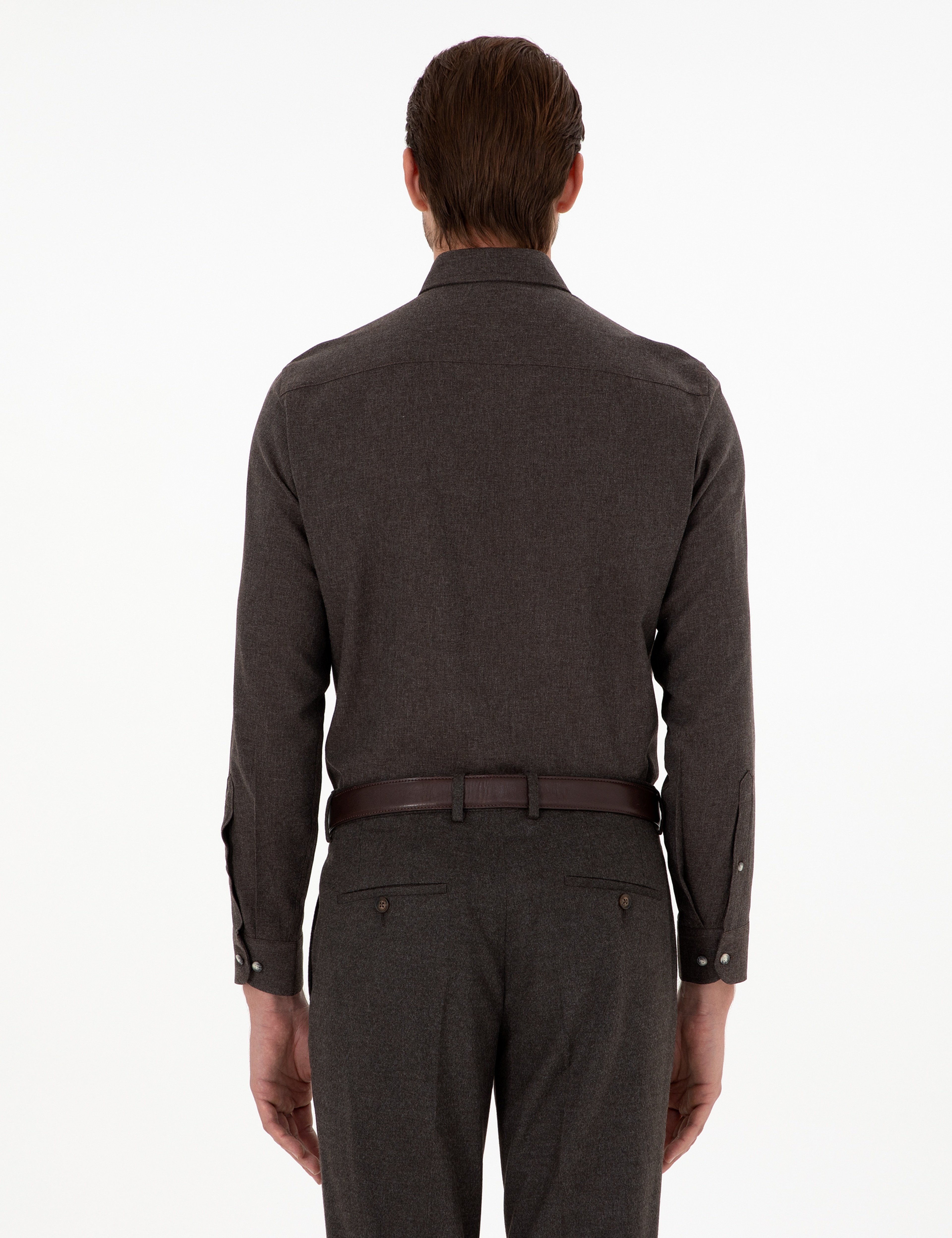 Kahverengi Slim Fit Kumaş Pantolon