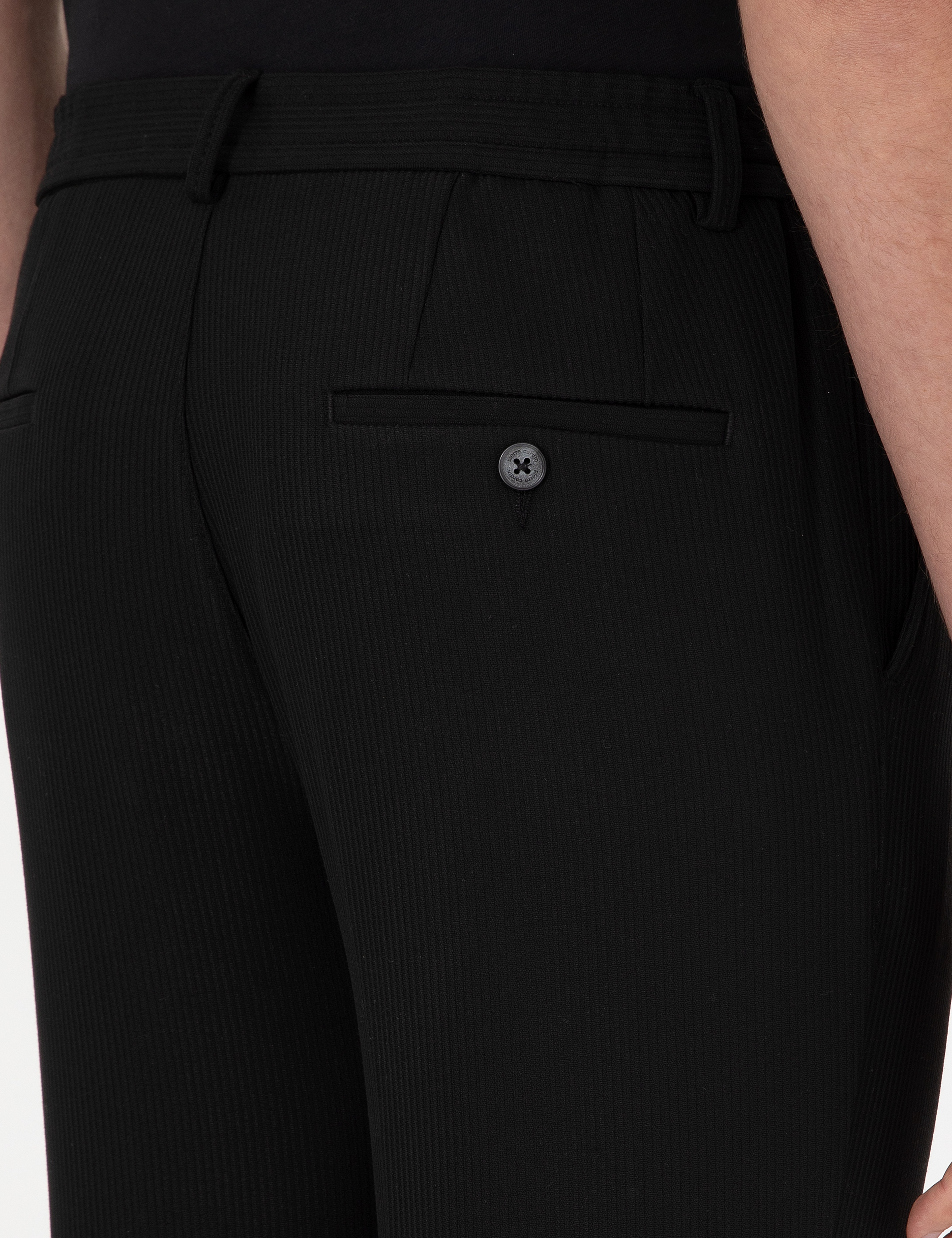 Siyah Slim Fit Kumaş Pantolon - Image 6