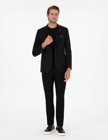 Siyah Slim Fit Kumaş Pantolon