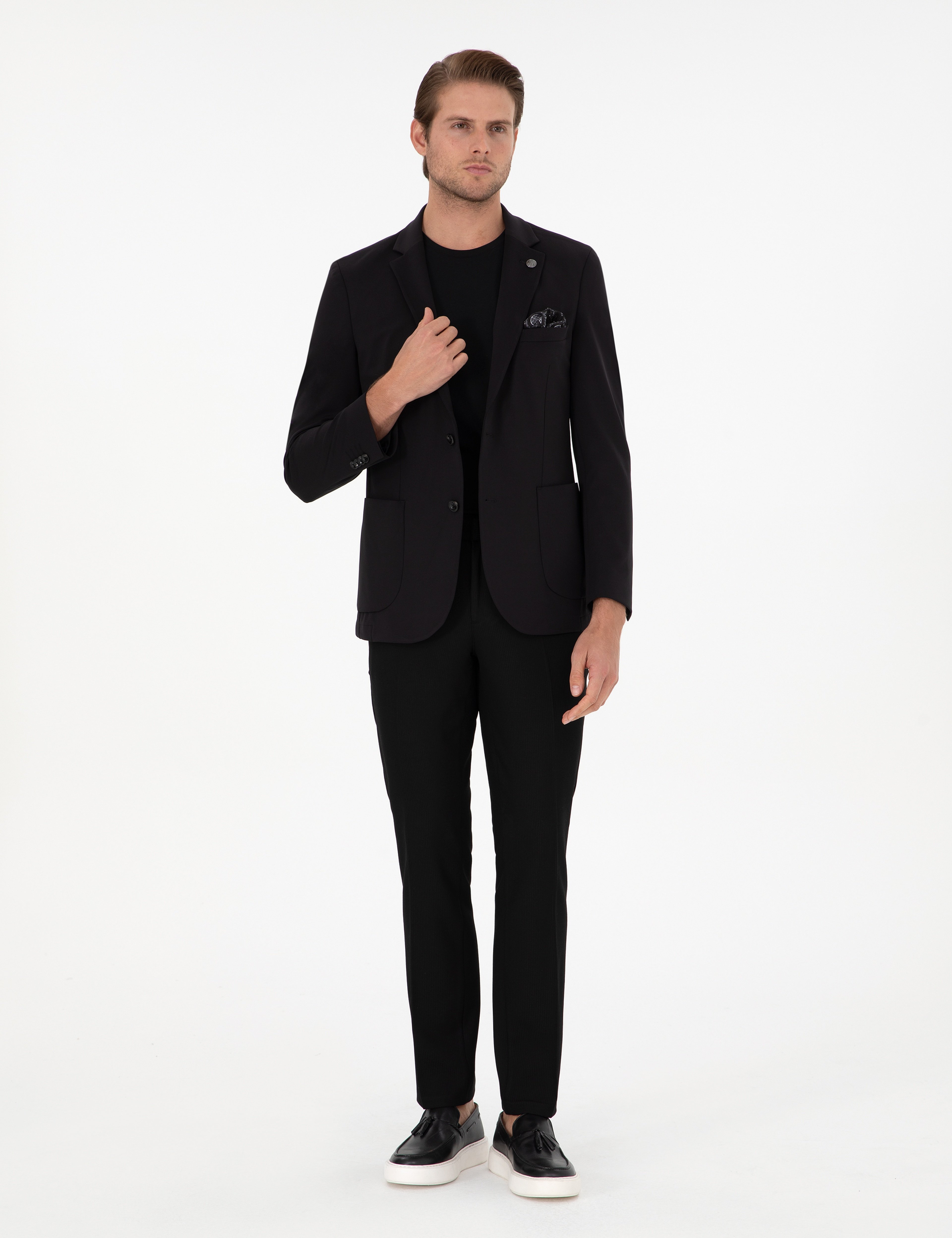 Siyah Slim Fit Kumaş Pantolon