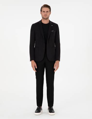 Siyah Slim Fit Kumaş Pantolon
