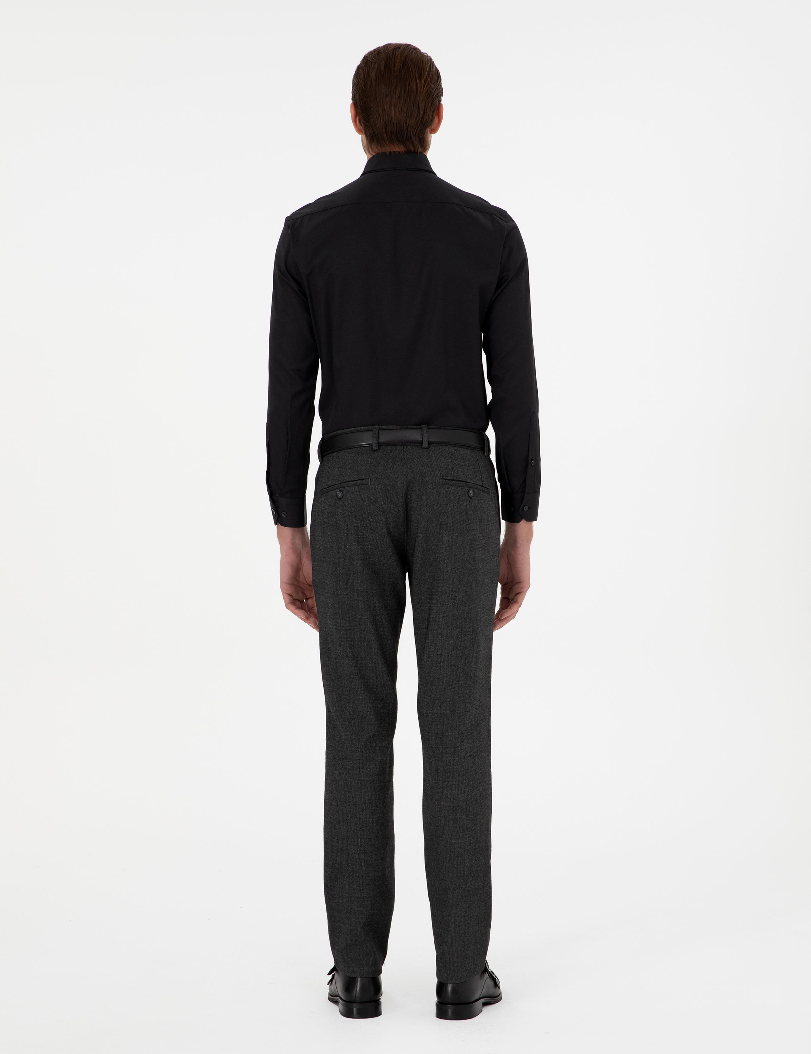 Antrasit Slim Fit Kumaş Pantolon