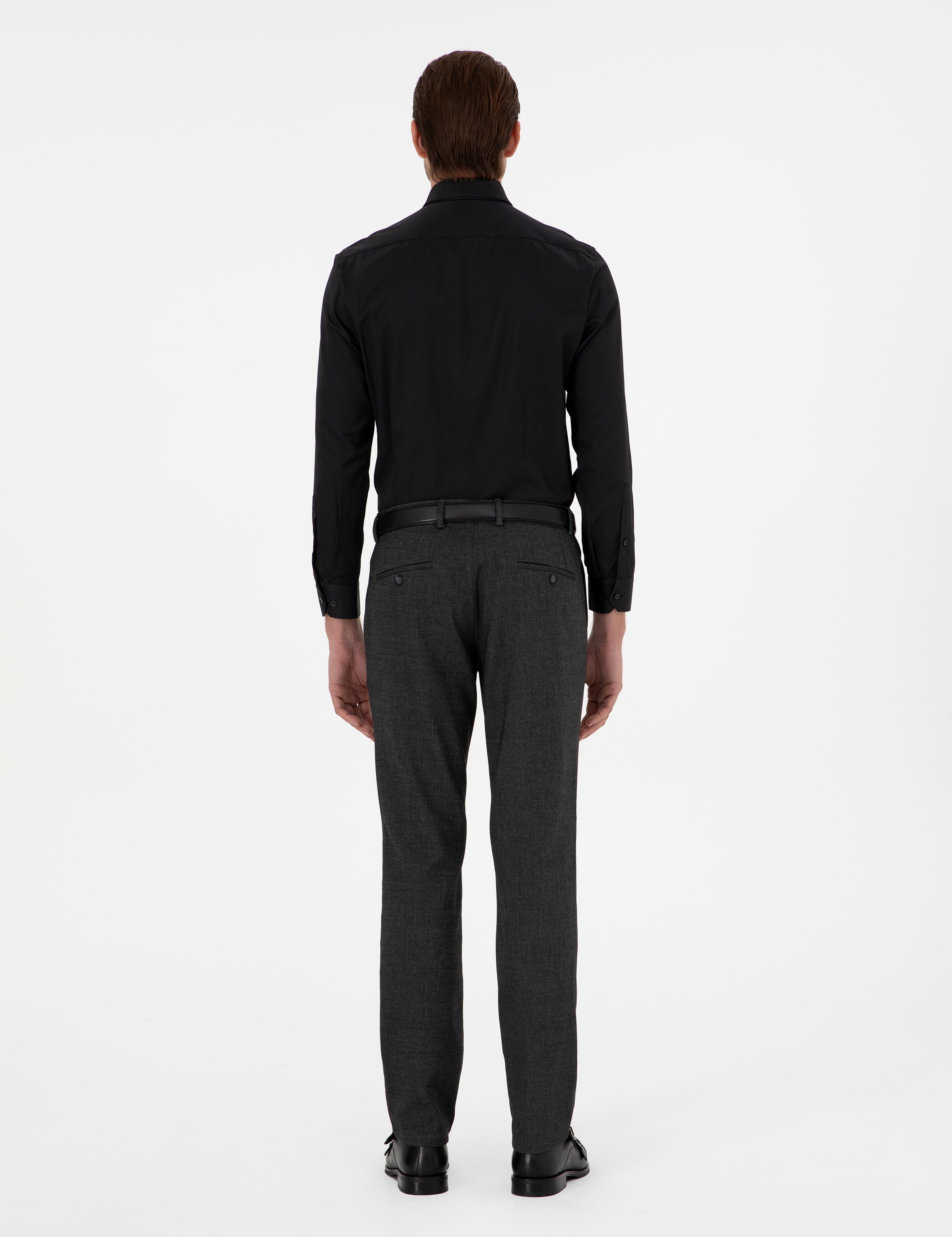 Antrasit Slim Fit Kumaş Pantolon - Image 4