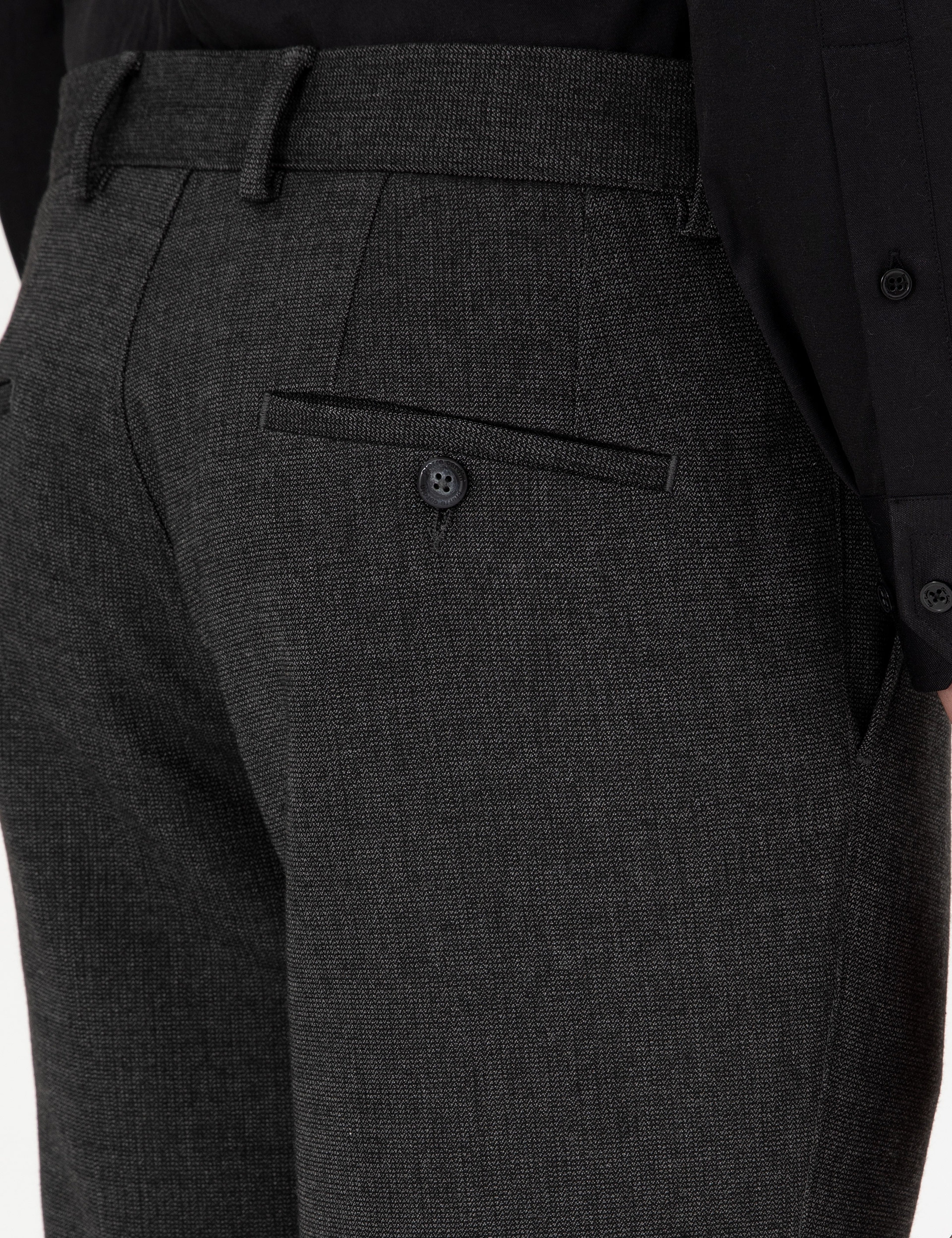 Antrasit Slim Fit Kumaş Pantolon - Image 6