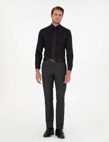 Antrasit Slim Fit Kumaş Pantolon