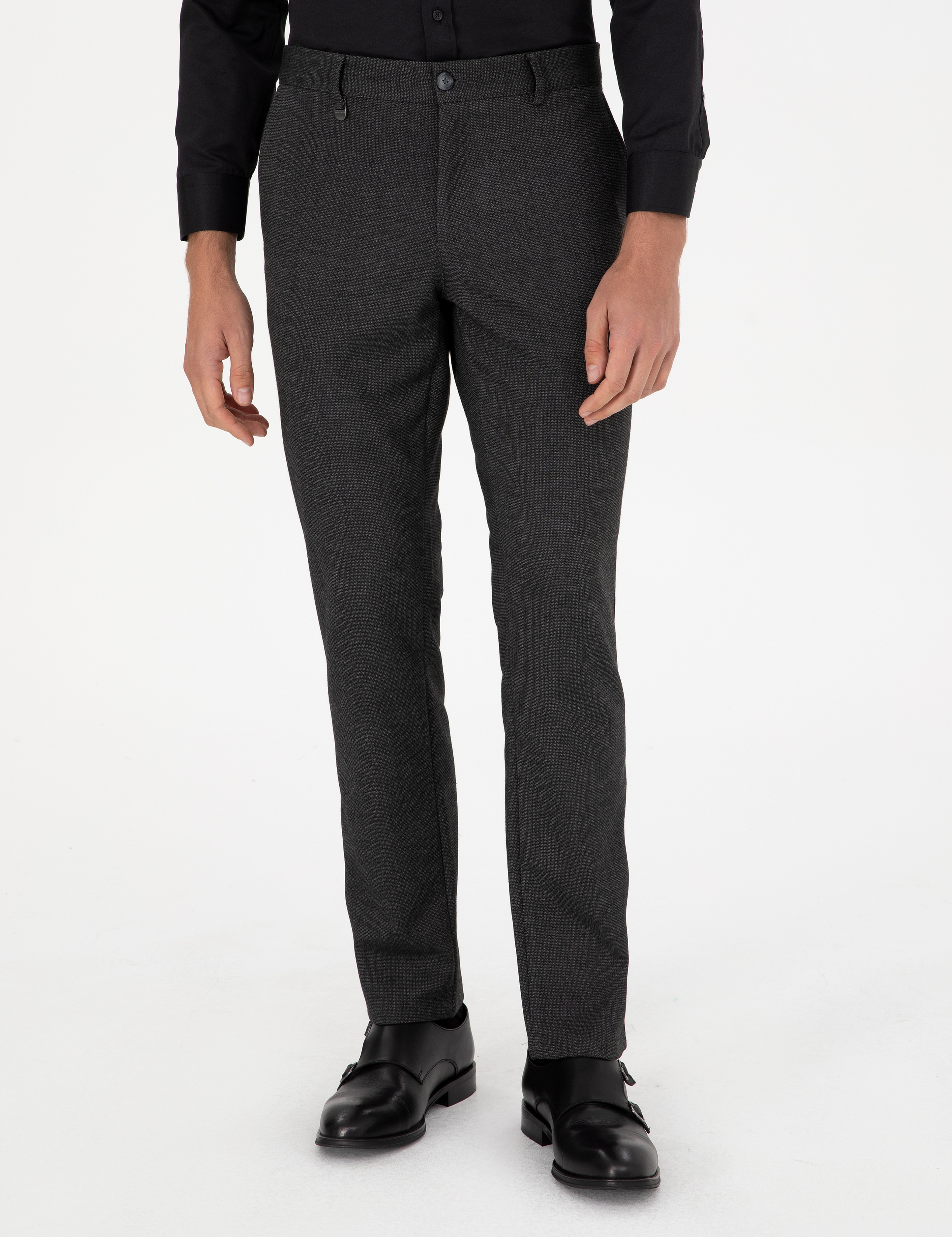 Antrasit Slim Fit Kumaş Pantolon - Image 2