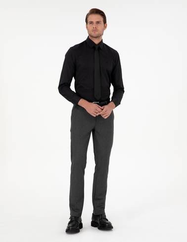 Antrasit Slim Fit Kumaş Pantolon
