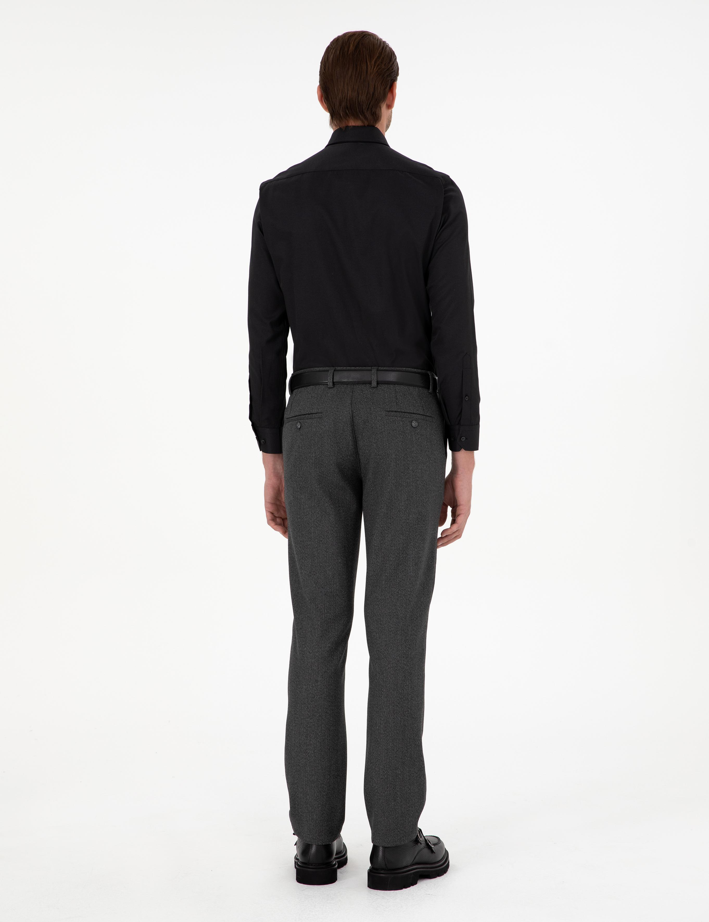 Antrasit Slim Fit Kumaş Pantolon