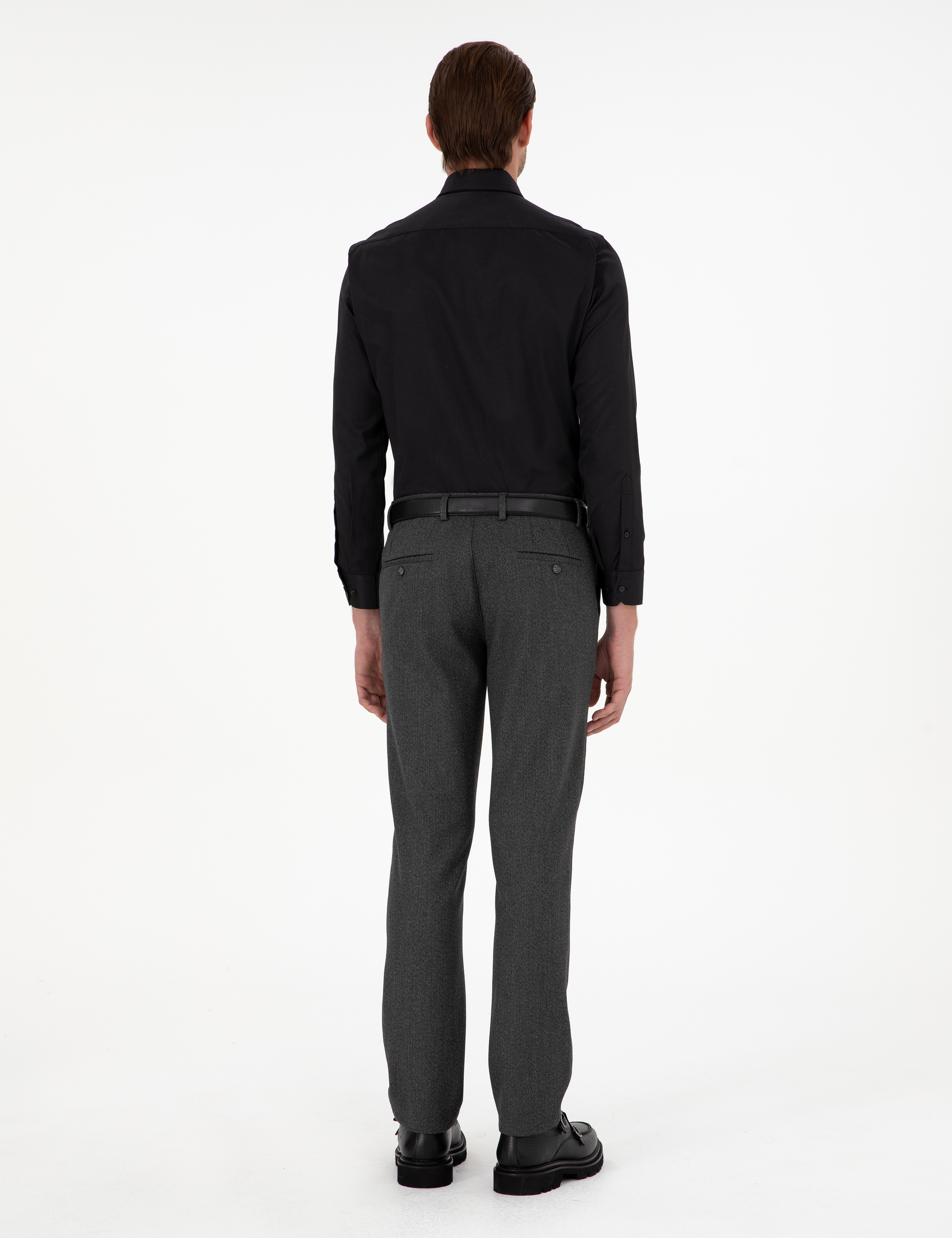 Antrasit Slim Fit Kumaş Pantolon - Image 4