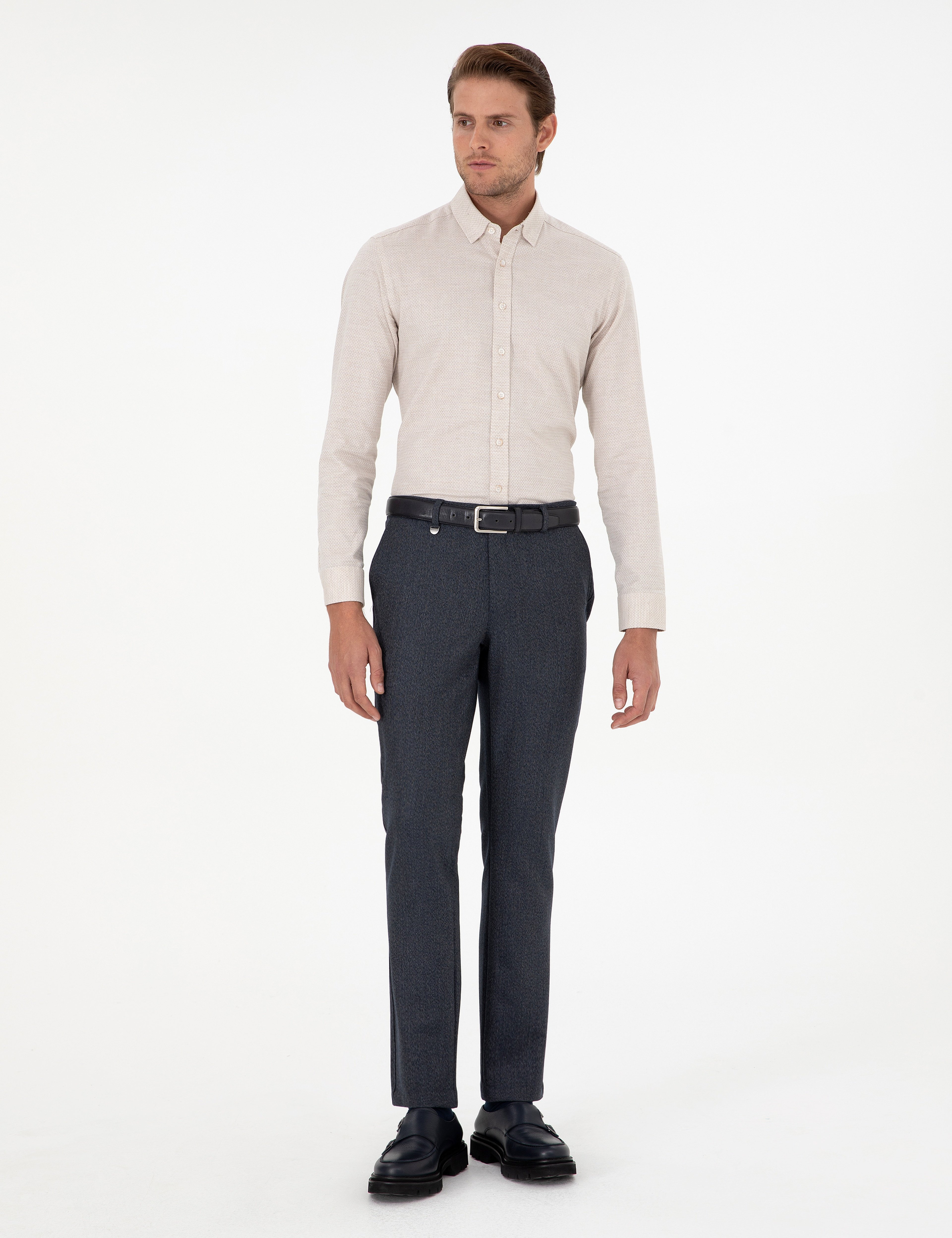 Lacivert Slim Fit Kumaş Pantolon