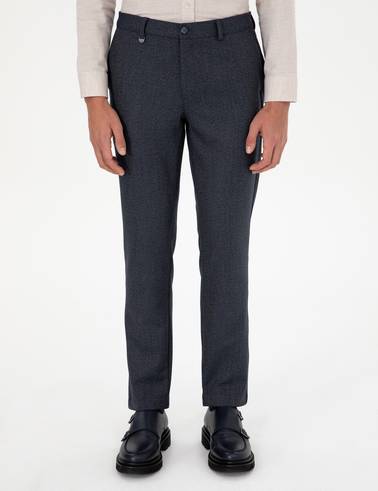 Lacivert Slim Fit Kumaş Pantolon