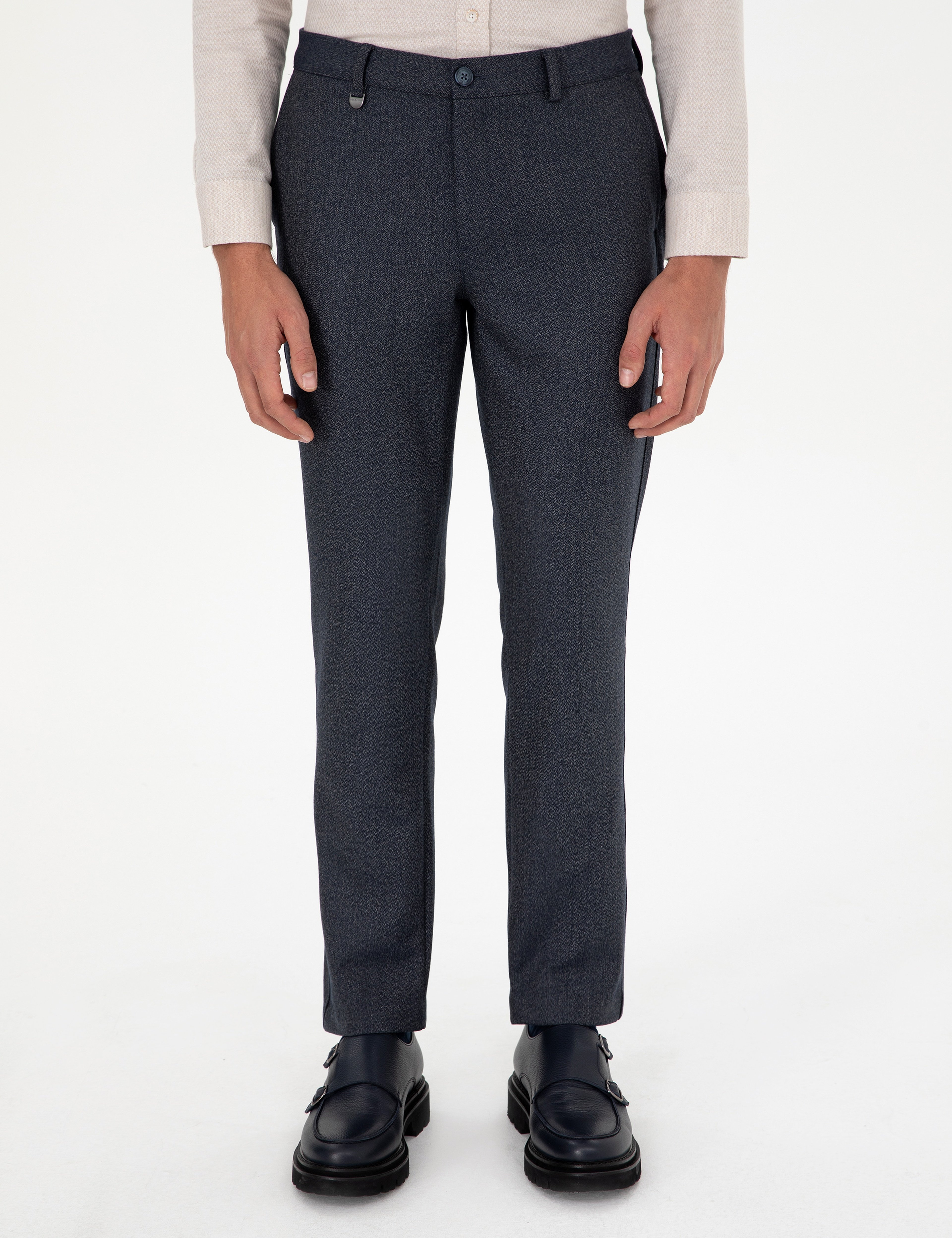 Lacivert Slim Fit Kumaş Pantolon - Image 2