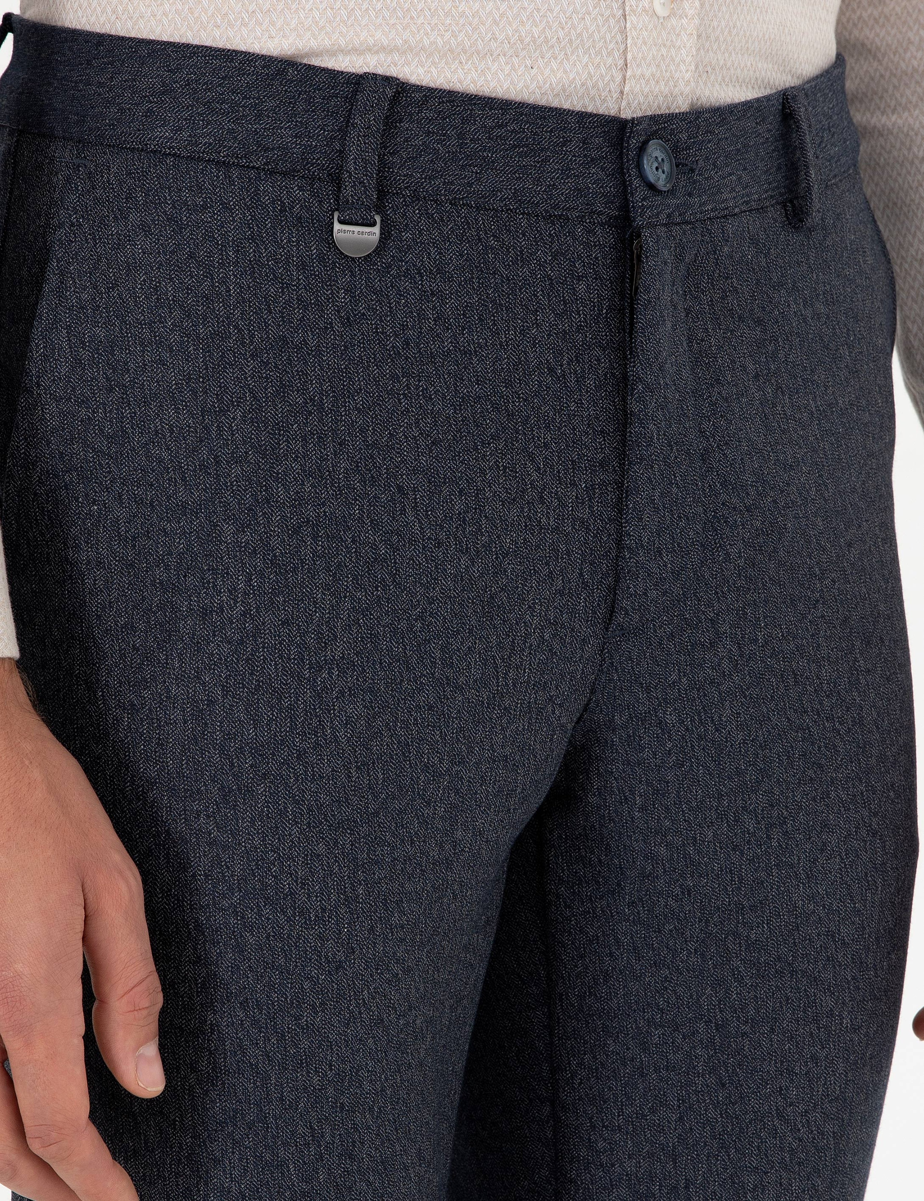 Lacivert Slim Fit Kumaş Pantolon - Image 5